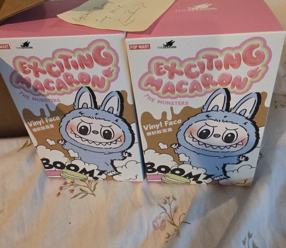 2 Sealed Labubu Exciting Macaron Series (Lychee Berry & Soy Milk)